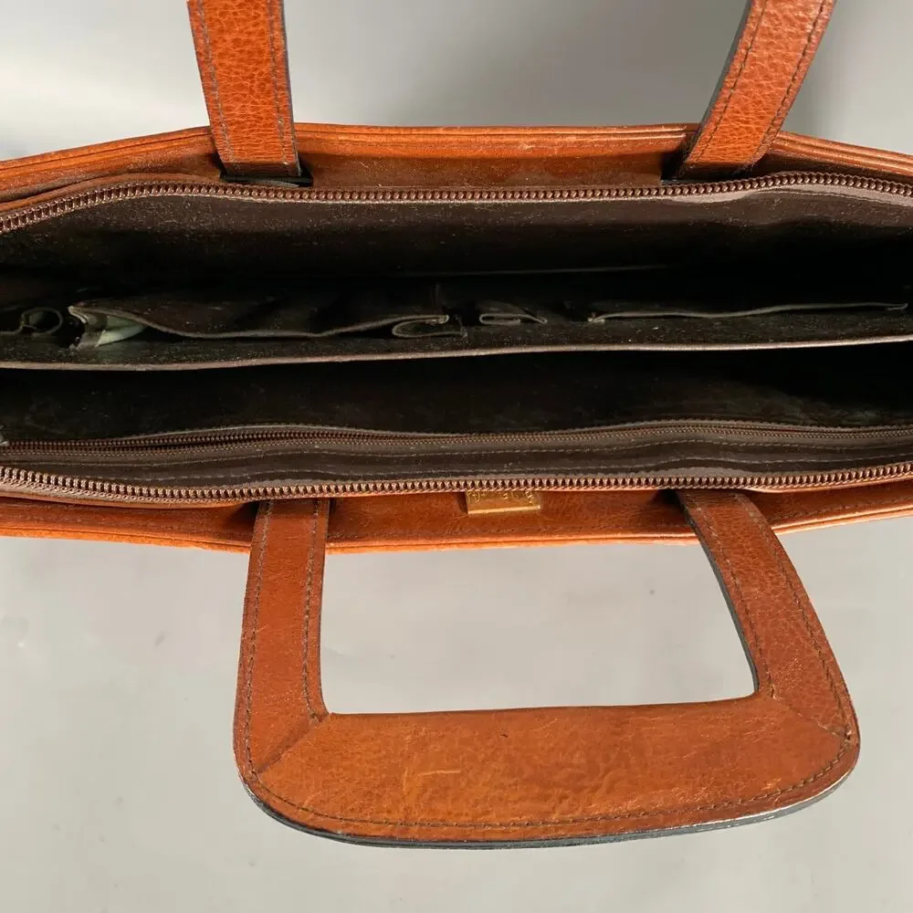 VINTAGE Brown Leather Briefcase